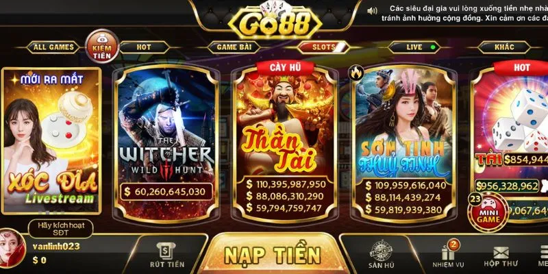 Game nổ hũ thần tài Go88 được người chơi ưa chuộng